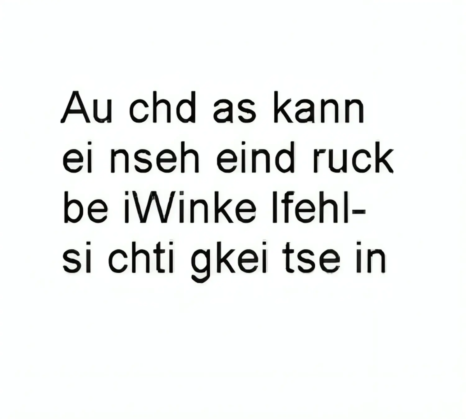 Au chd as kann ei nseh eind ruck be iwinke lfehlsi chti gkei tse in